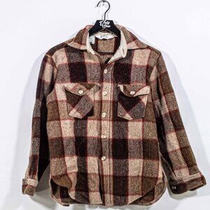 Vtg 70s Woolrich Wool Flannel Shirt Large | Made in USA Buffalo Placket
